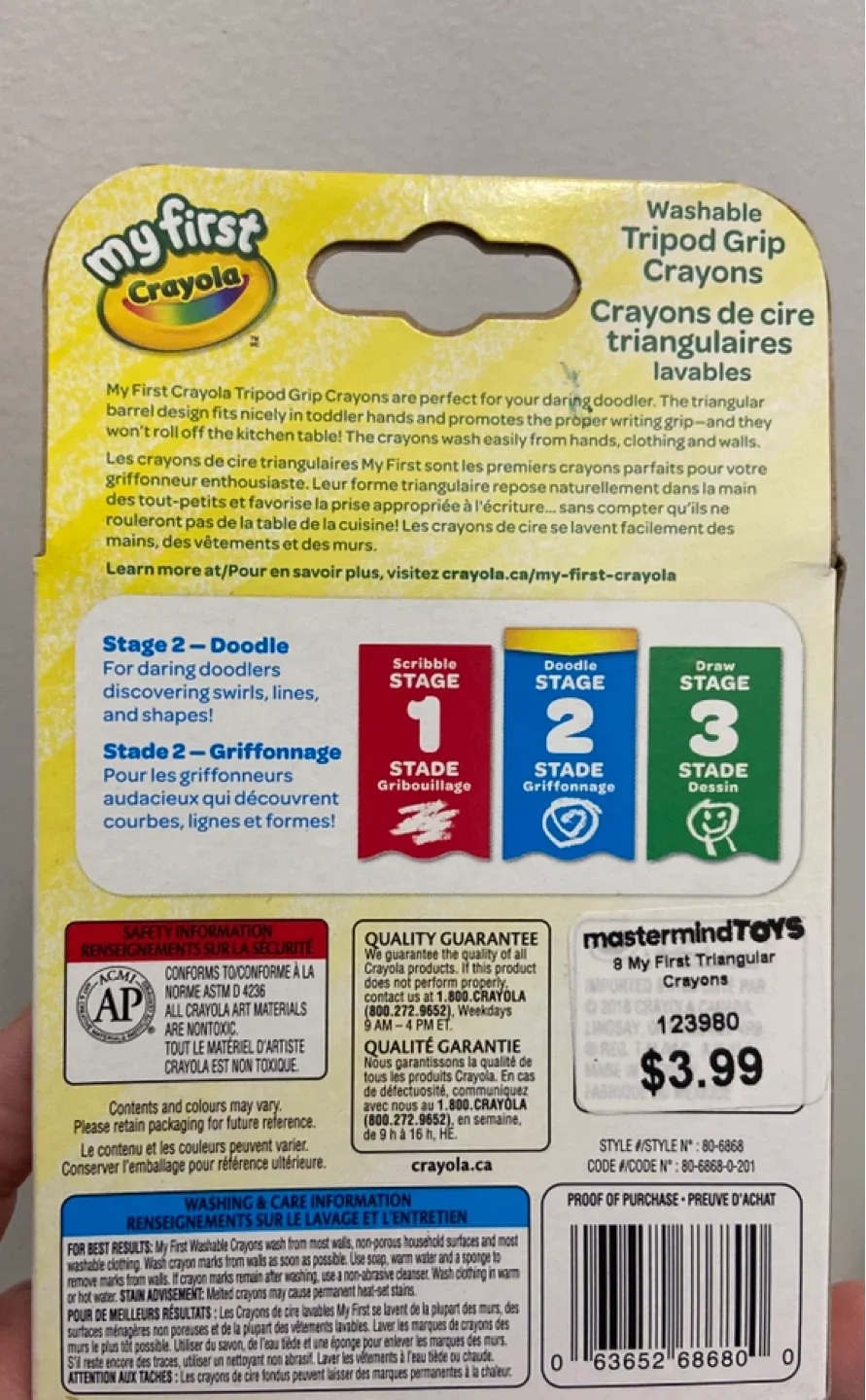 Crayola My First Art Smock & Tripod Grip Crayons image indicator(4)