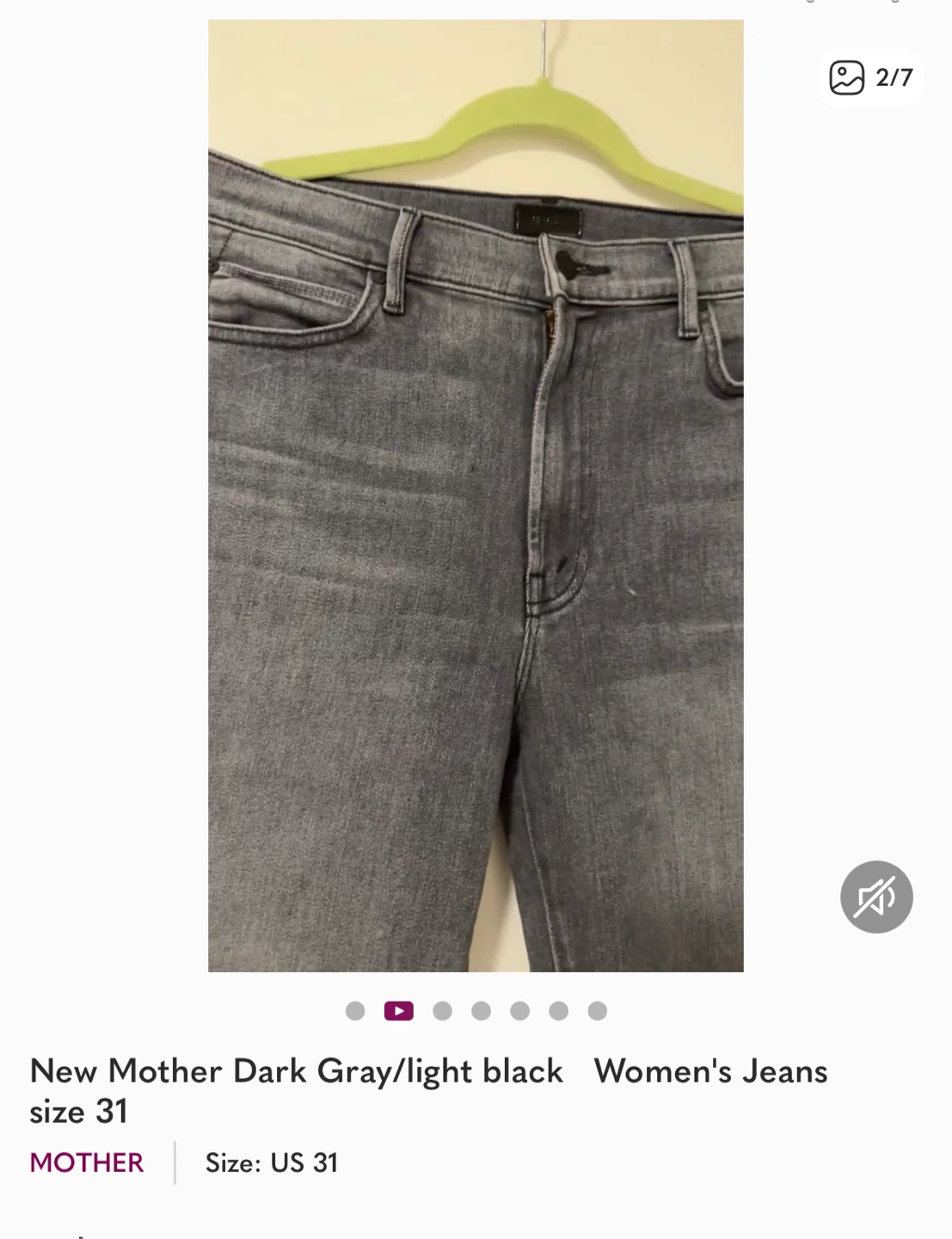 New Mother The Rascal Sliced Up Heel Jeans - Size 31 - photo 2