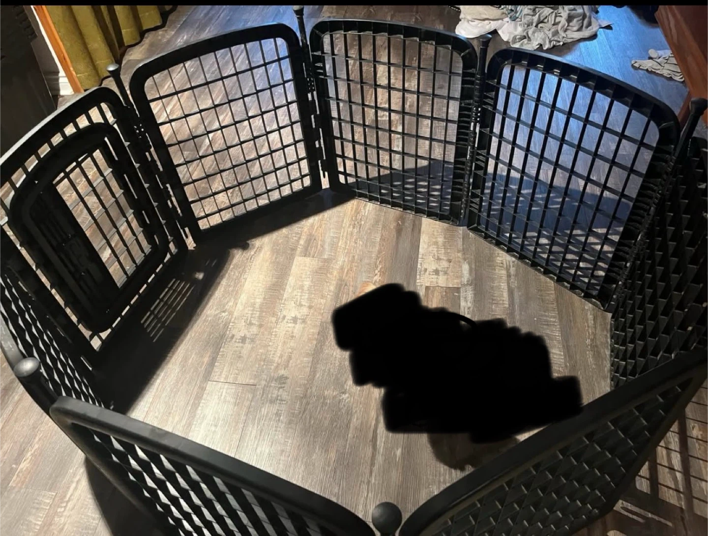 Used 8 Panel Foldable Pet Playpen With Gate - photo 3