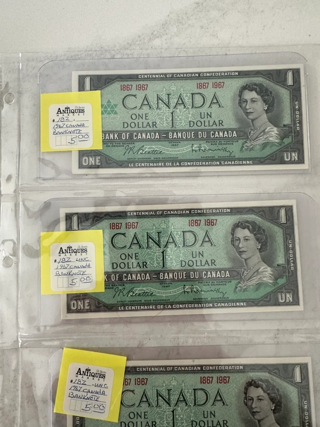Uncirculated 1967 Canada One Dollar Banknote image indicator(2)