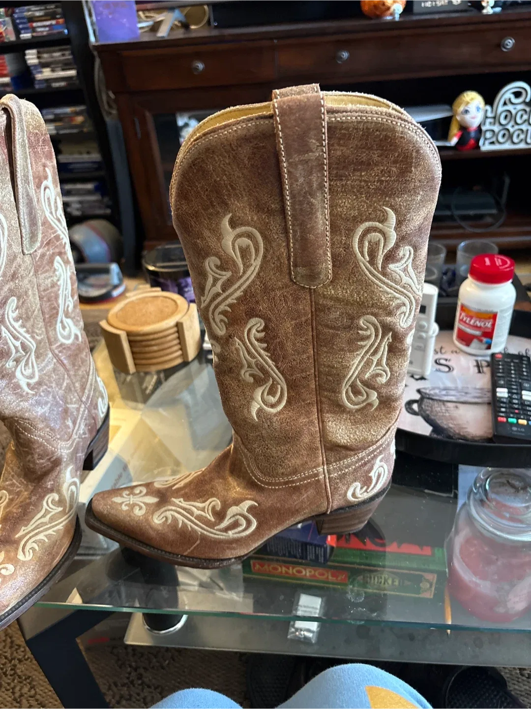Corral Brown Leather Cowboy Boots image indicator(2)