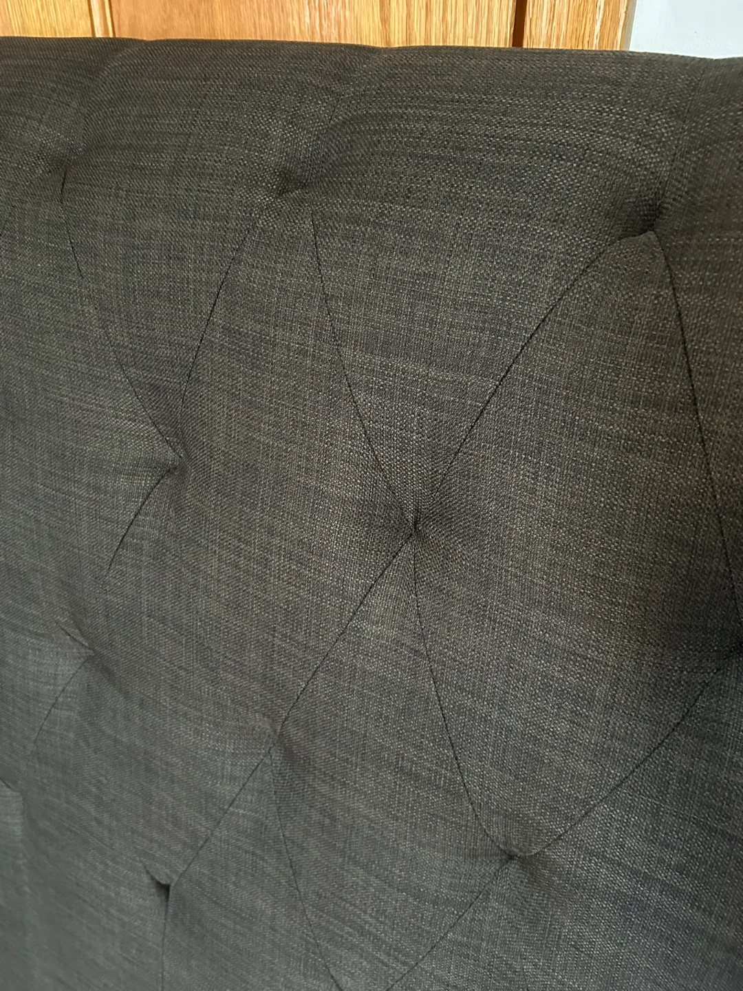 Queen Size Upholstered Headboard/Bed frame - Charcoal - photo 2