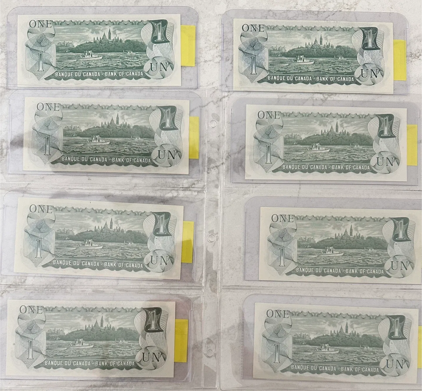 Vintage 1973 Uncirculated Canadian $1 Bills image indicator(2)