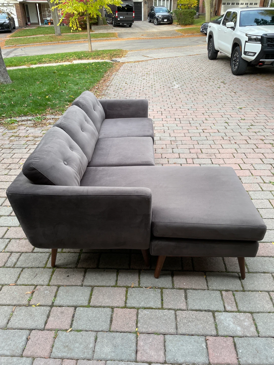 Grey Vera Reversible Sectional by Brayden Studio - photo 2