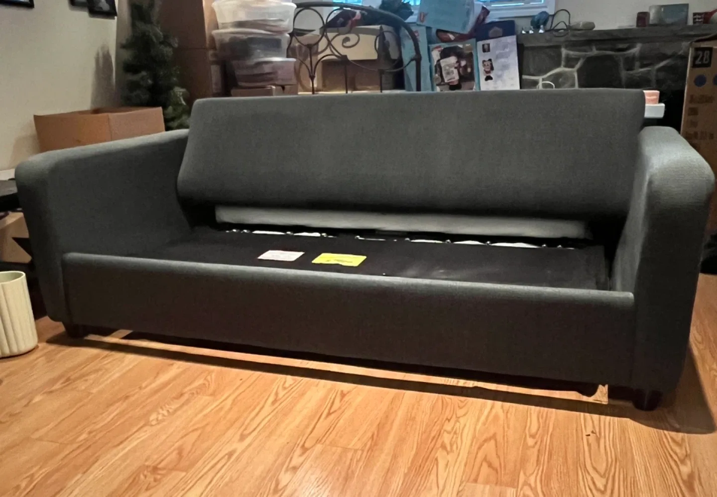 2 couches - 1 with chaise lounge, the other is a sofa bed image indicator(5)