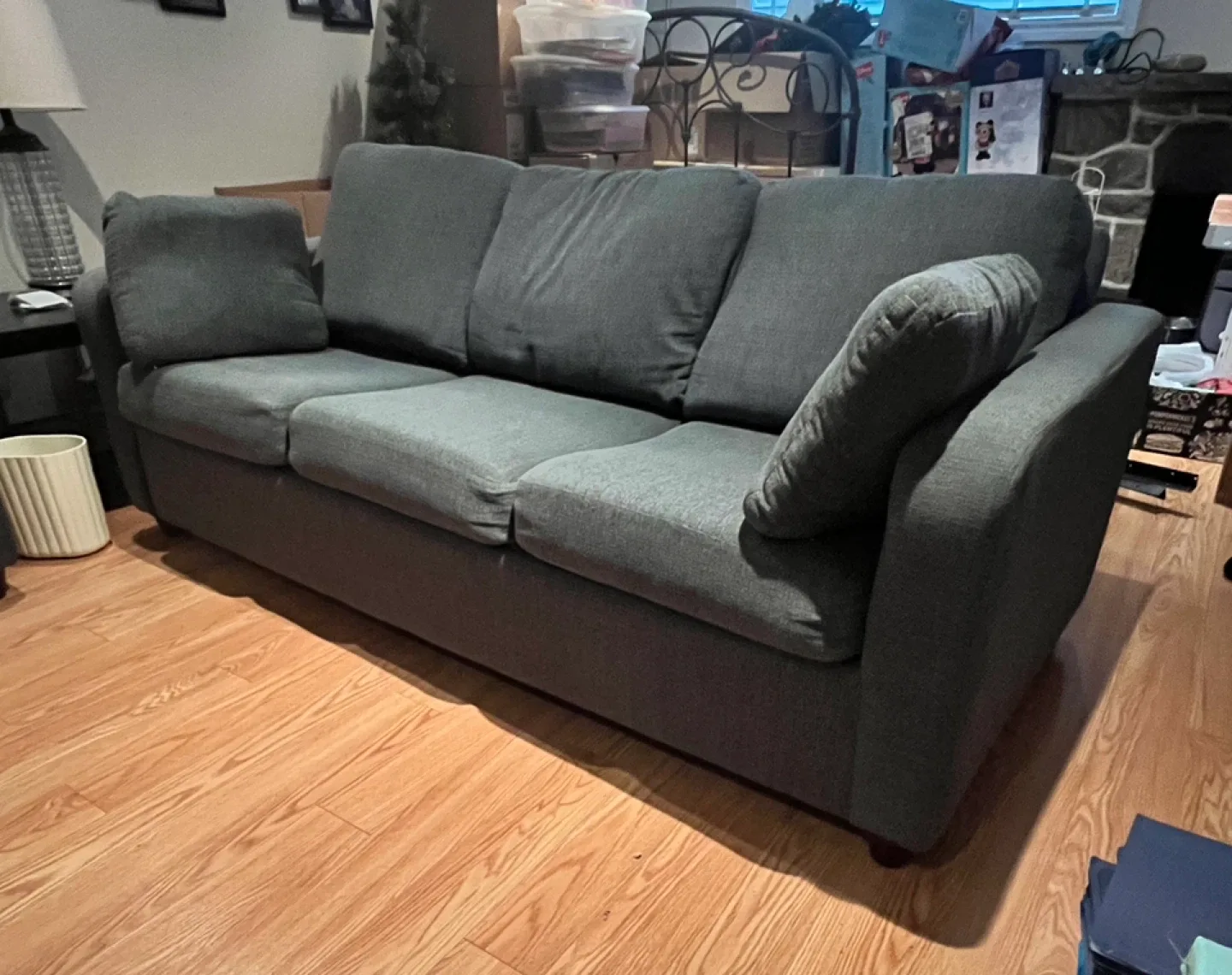 2 couches - 1 with chaise lounge, the other is a sofa bed image indicator(4)