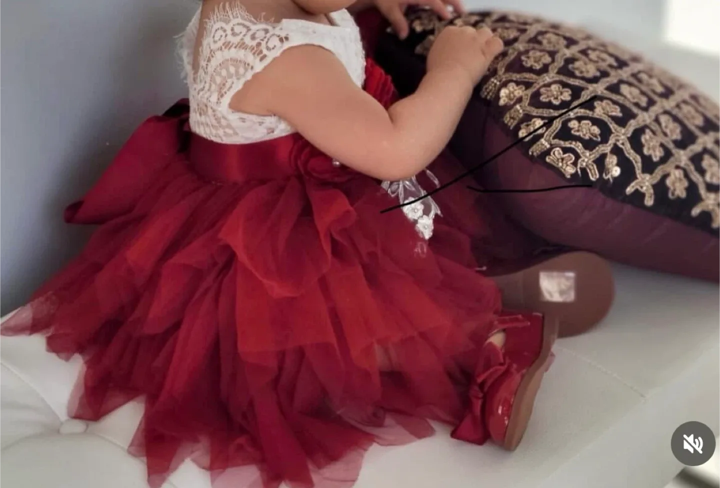 Red & White Tulle Dress image indicator(3)