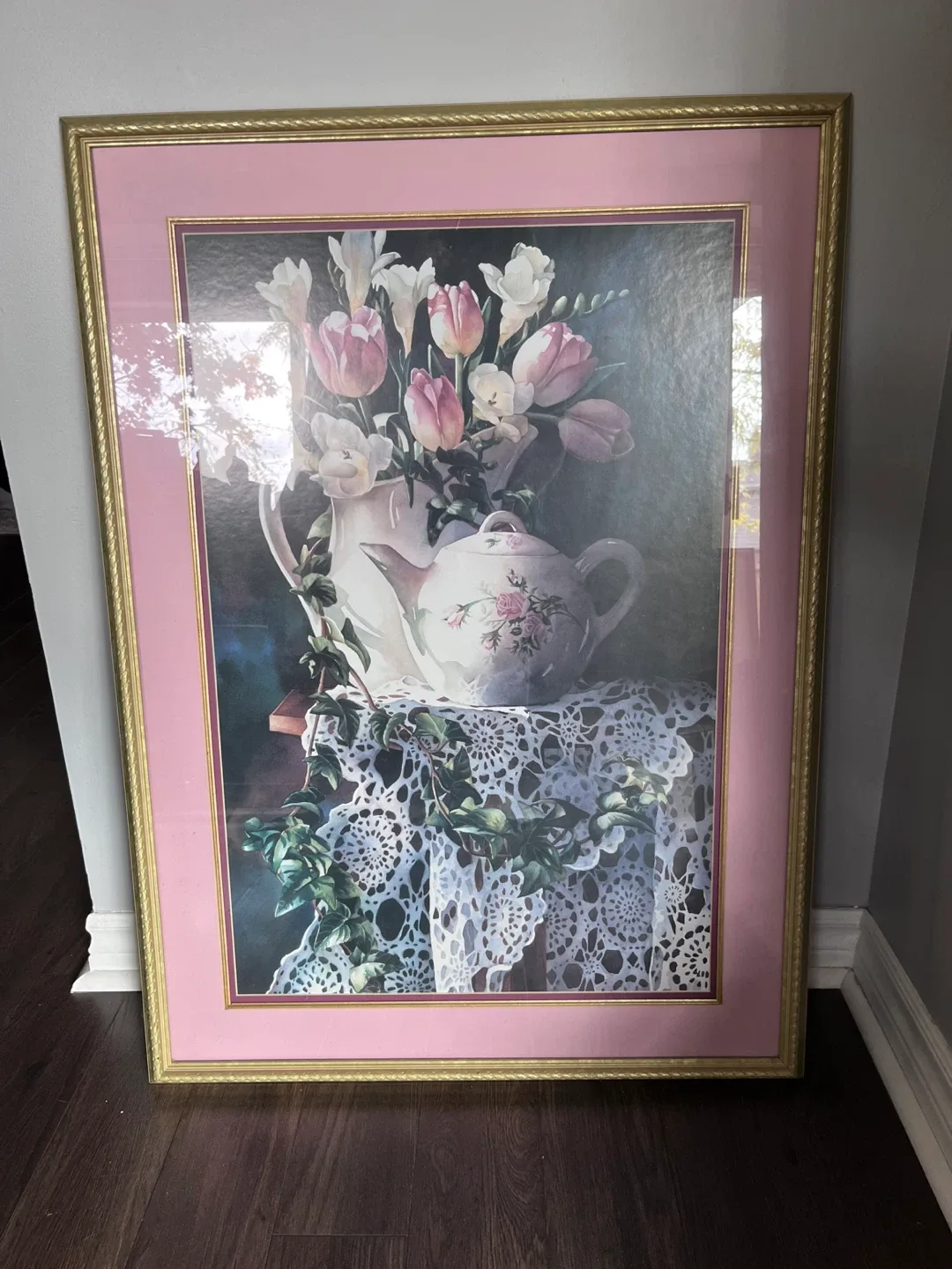 Framed Floral Teapot Print
