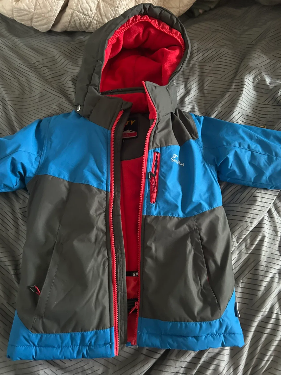 Smonty Kids Snowsuit Set - Blue & Grey thumbnail