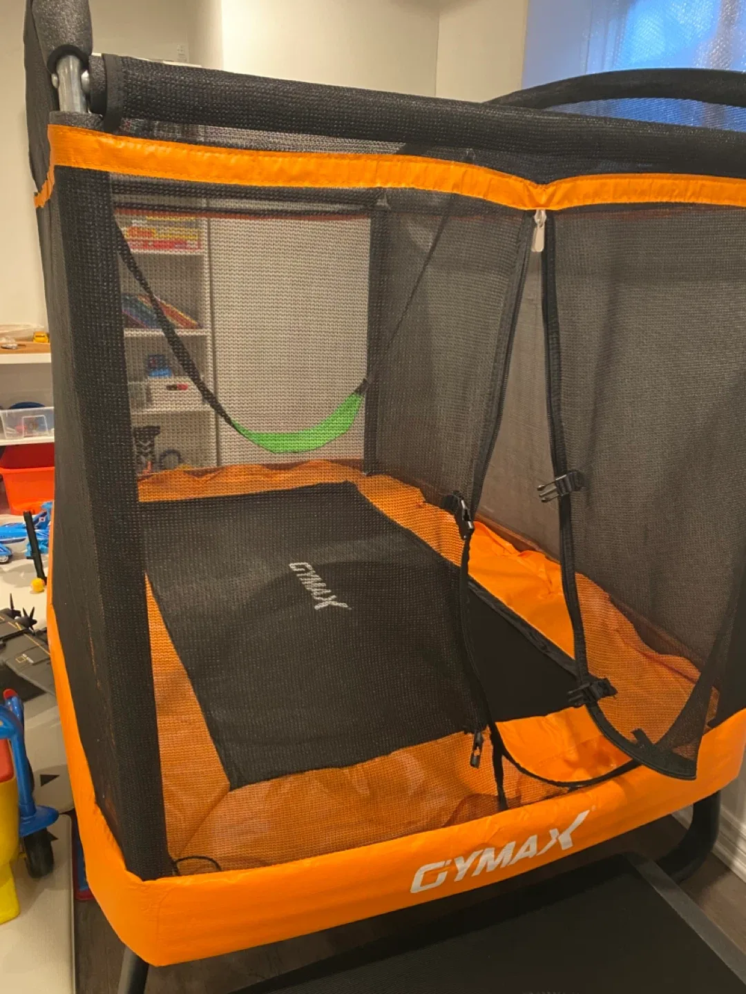 GYMAX 6FT Kids Trampoline with Swing - Orange image indicator(2)