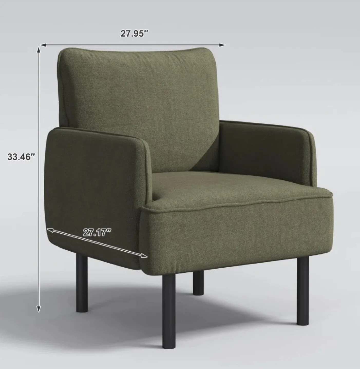 Brand New Olive Green Armchair image indicator(2)