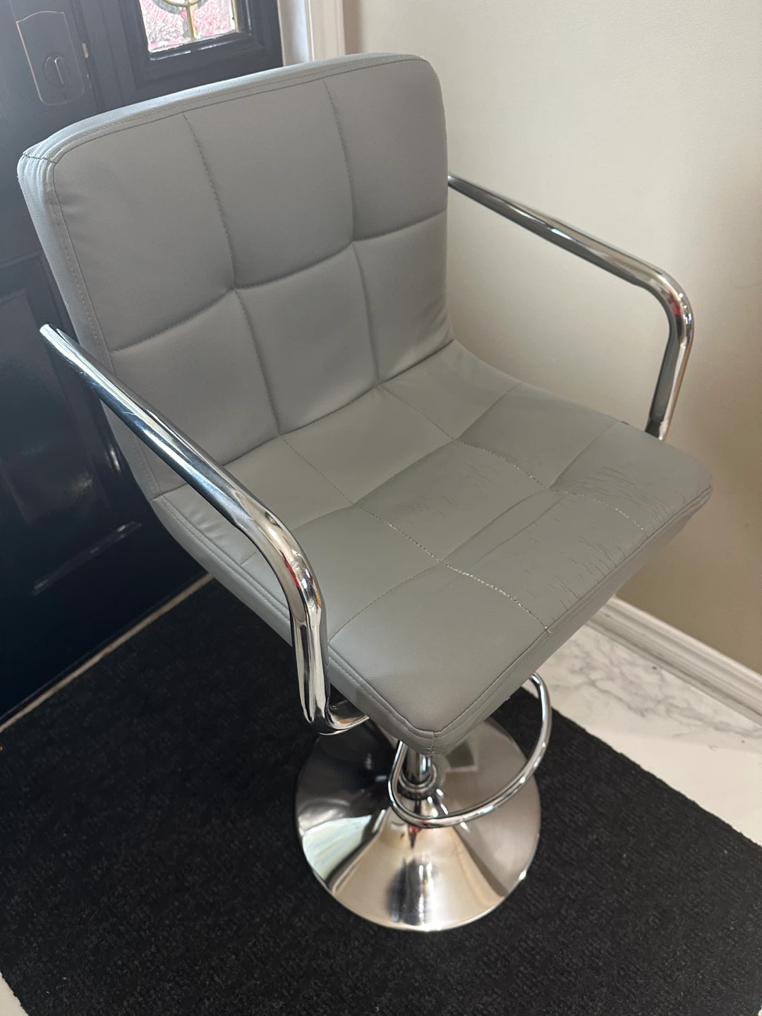 2 Grey Adjustable Height Bar Stools - photo 3