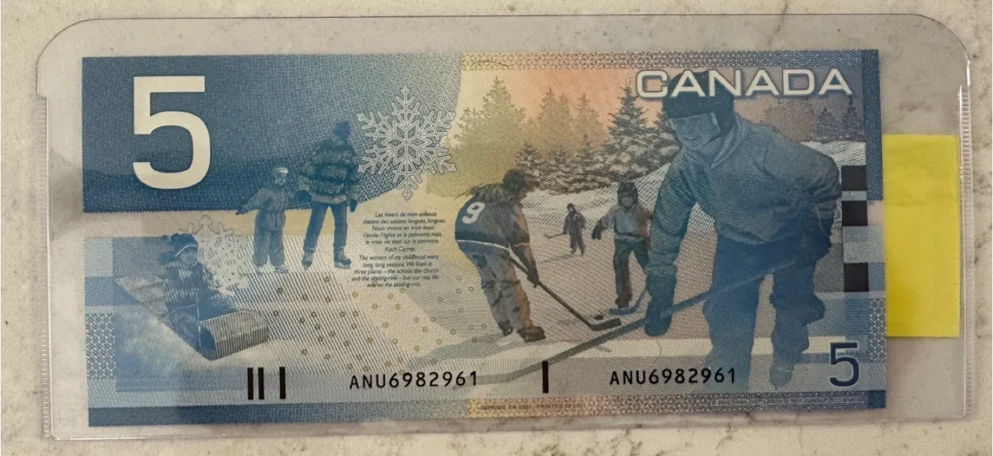 2002 uncirculated Canadian $5 Banknote image indicator(2)