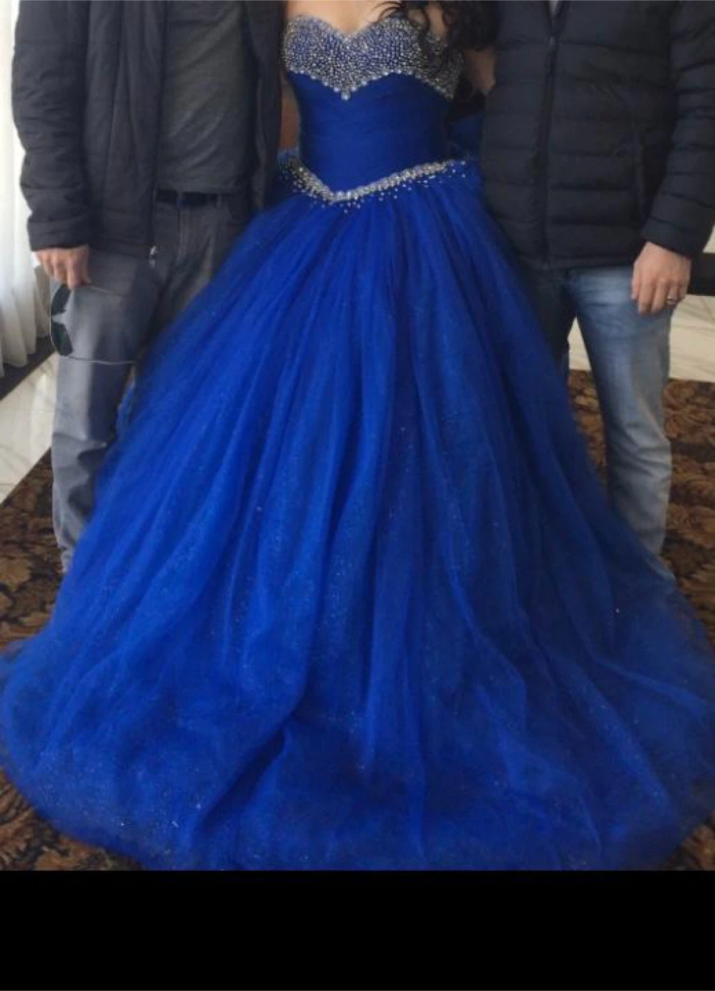 Blue Tulle Quinceañera Dress