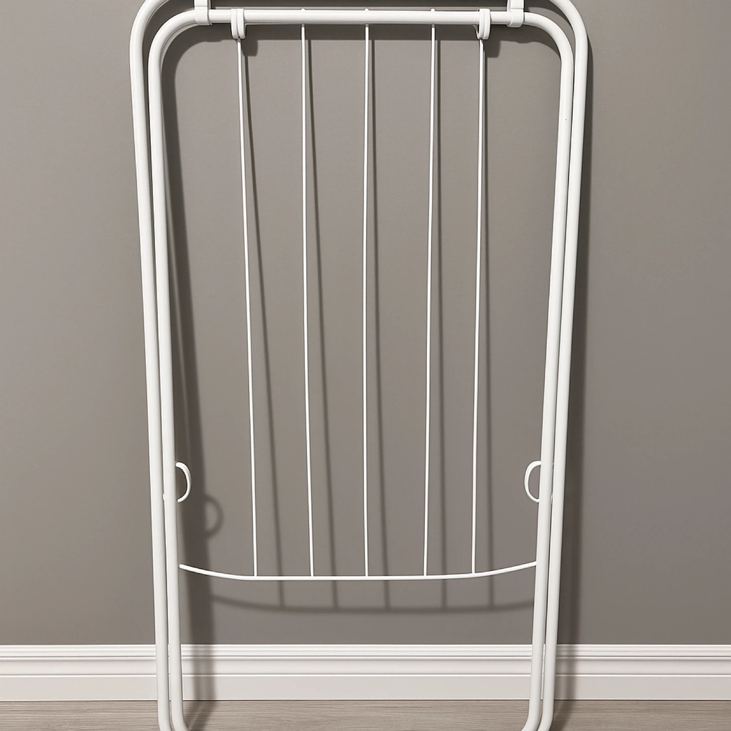 White Metal Clothes Drying Rack