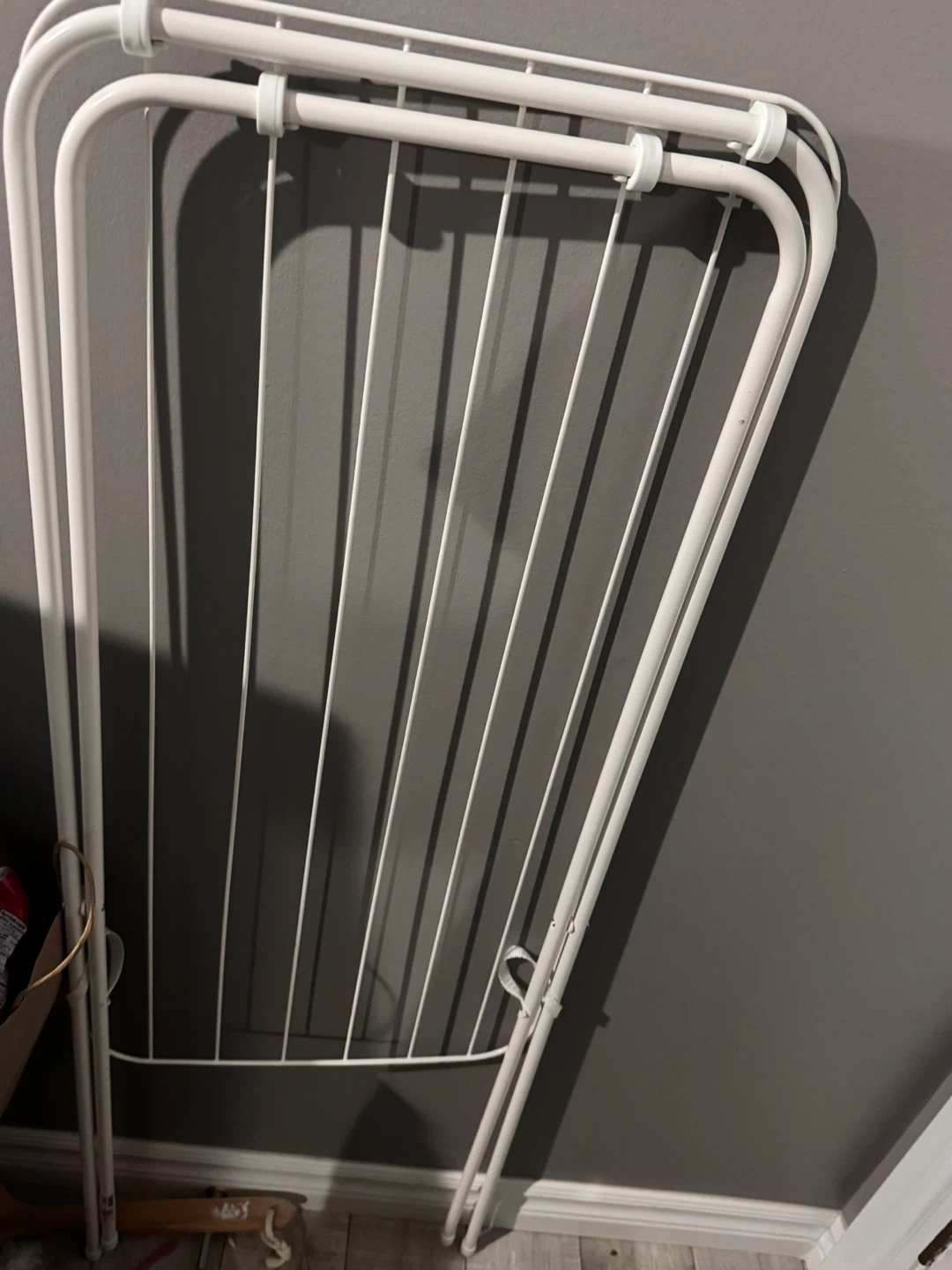 White Metal Clothes Drying Rack - photo 2