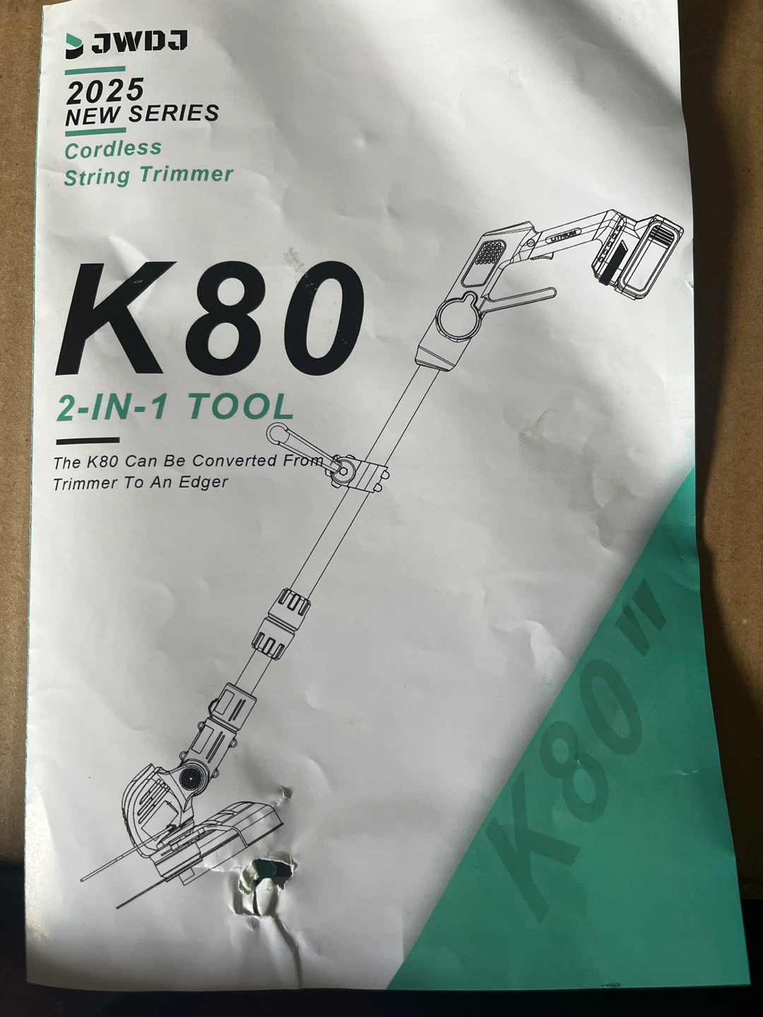 AWDJ K80 Cordless String Trimmer - New - photo 3