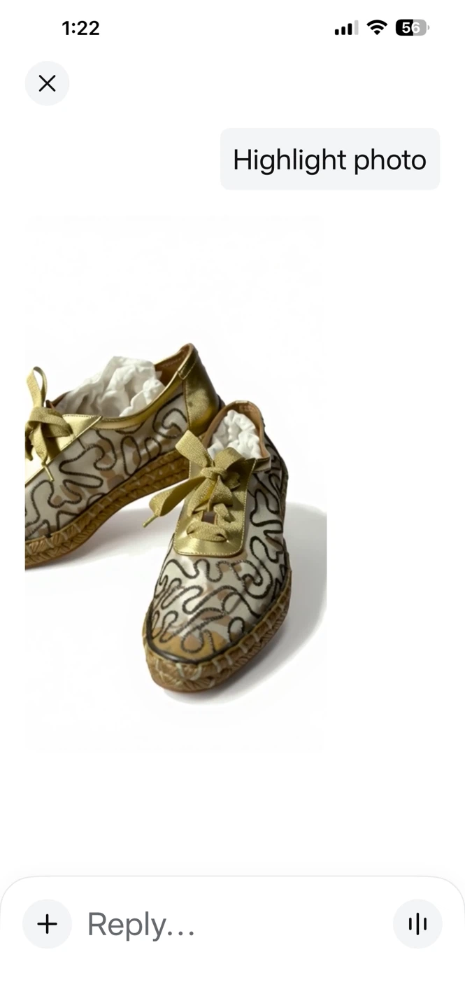 Gold Espadrille Sneakers, Stuart Weitzman - photo 3