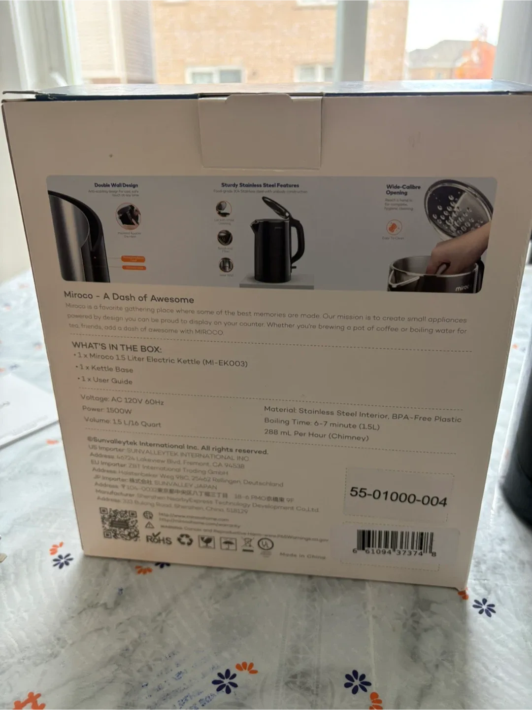 Brand New Miroco Electric Kettle – 1.5L, 1500W image indicator(6)