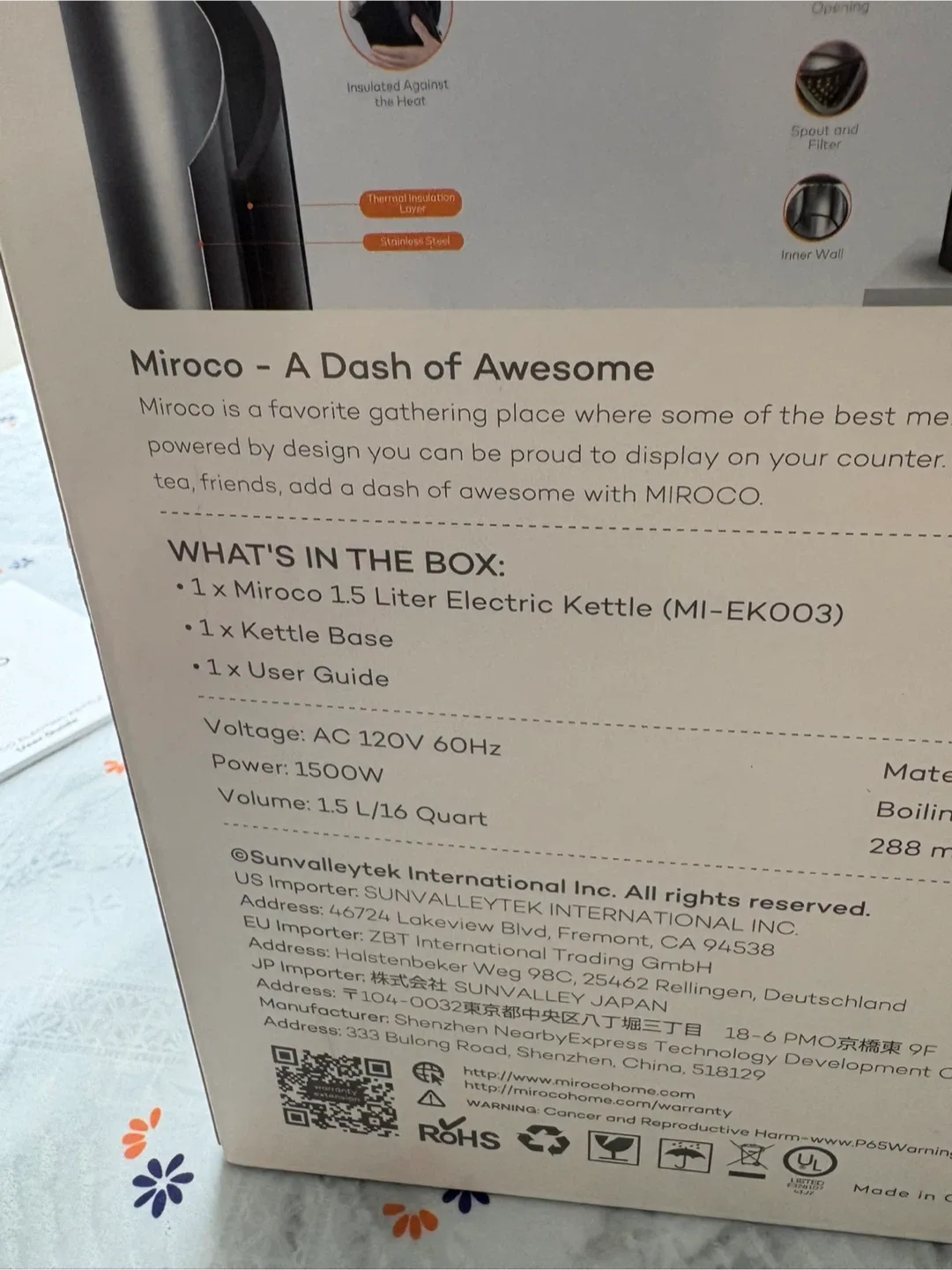 Brand New Miroco Electric Kettle – 1.5L, 1500W image indicator(7)