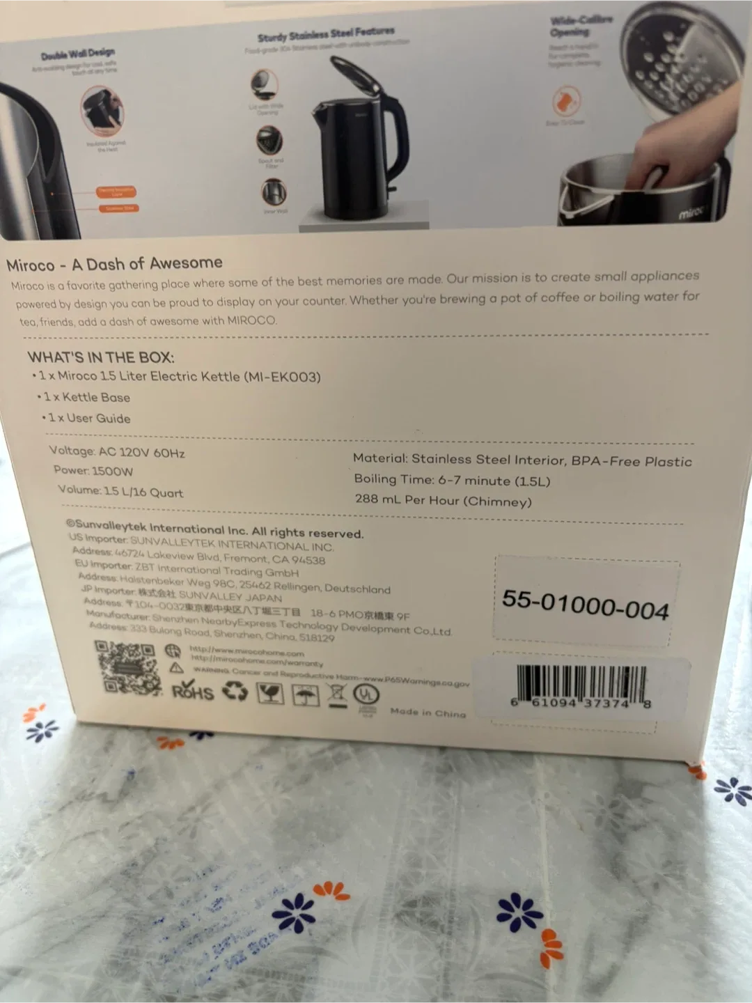 Brand New Miroco Electric Kettle – 1.5L, 1500W image indicator(8)