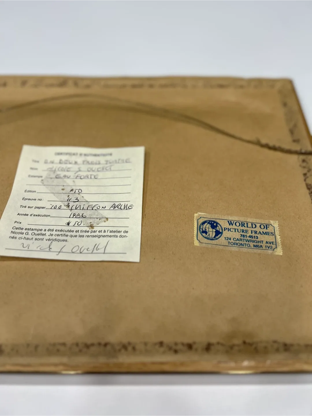 Framed Etching "Un doux pays juste" by Nicole Ouellet image indicator(2)