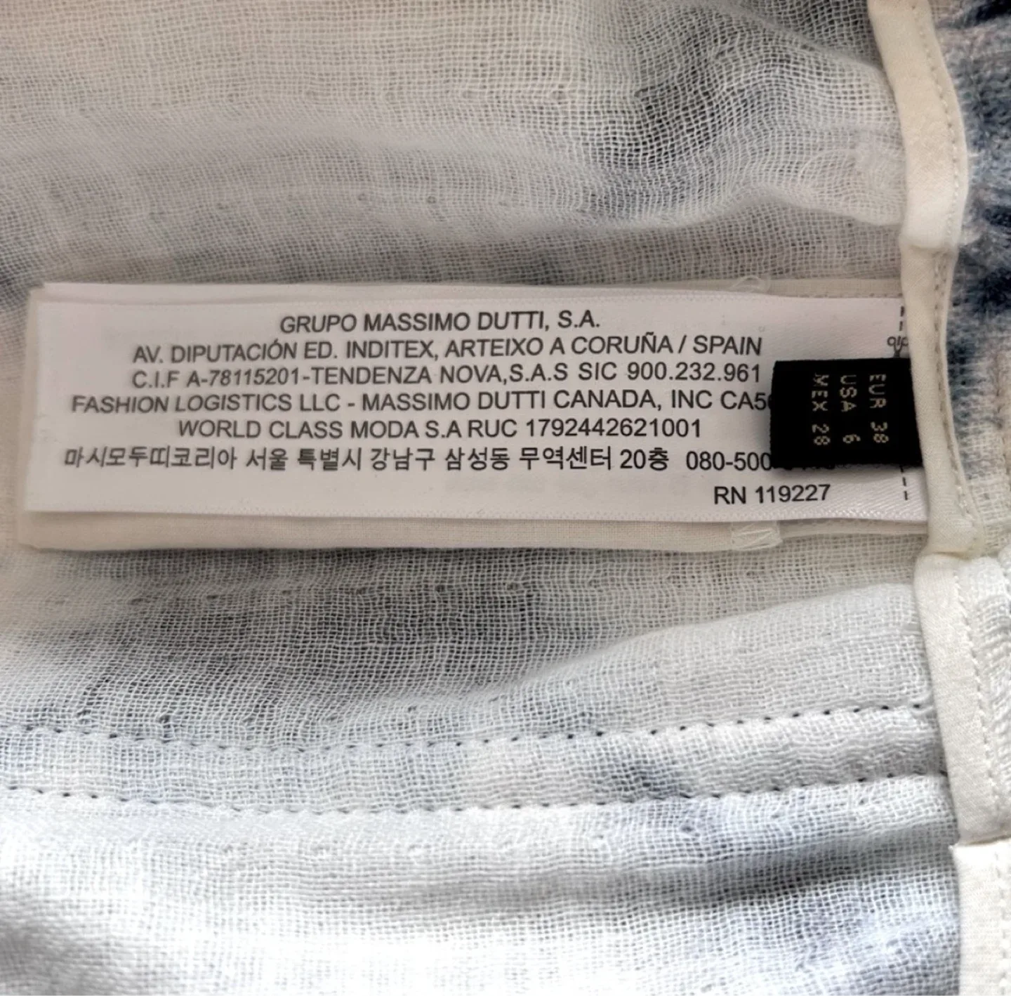 New Massimo Dutti Indigo Shibori Shorts - Size 6 image indicator(4)