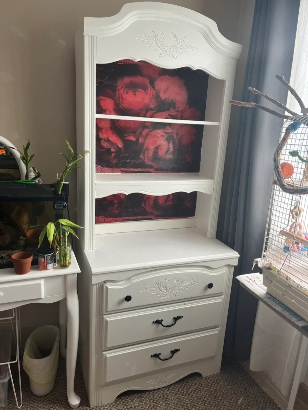 White Hutch with Drawers thumbnail