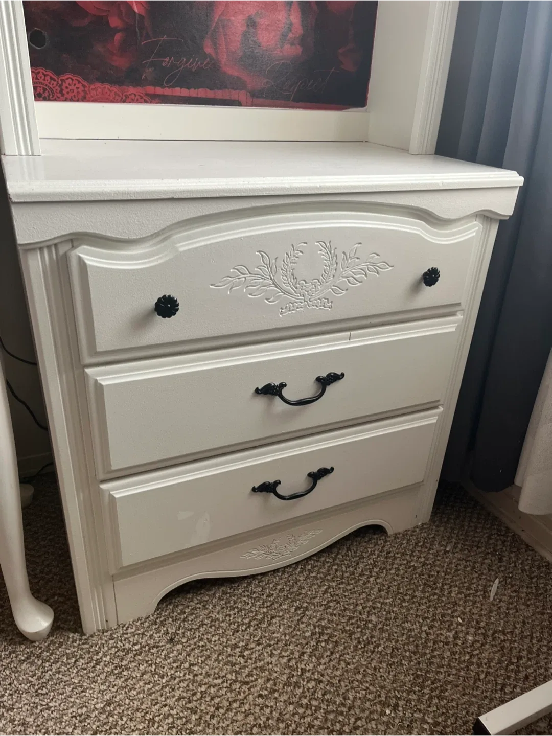 White Hutch with Drawers image indicator(2)