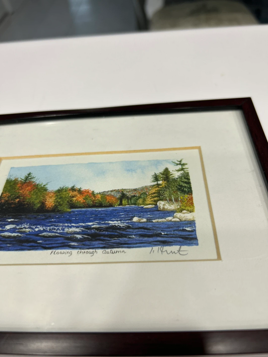 Framed 'Flowing Through Autumn' Print