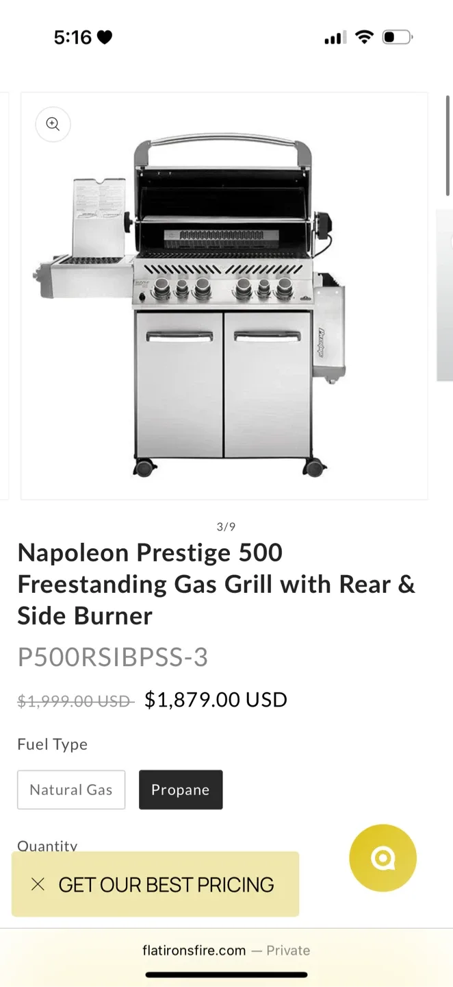 Napoleon Prestige 500 Freestanding Gas Grill