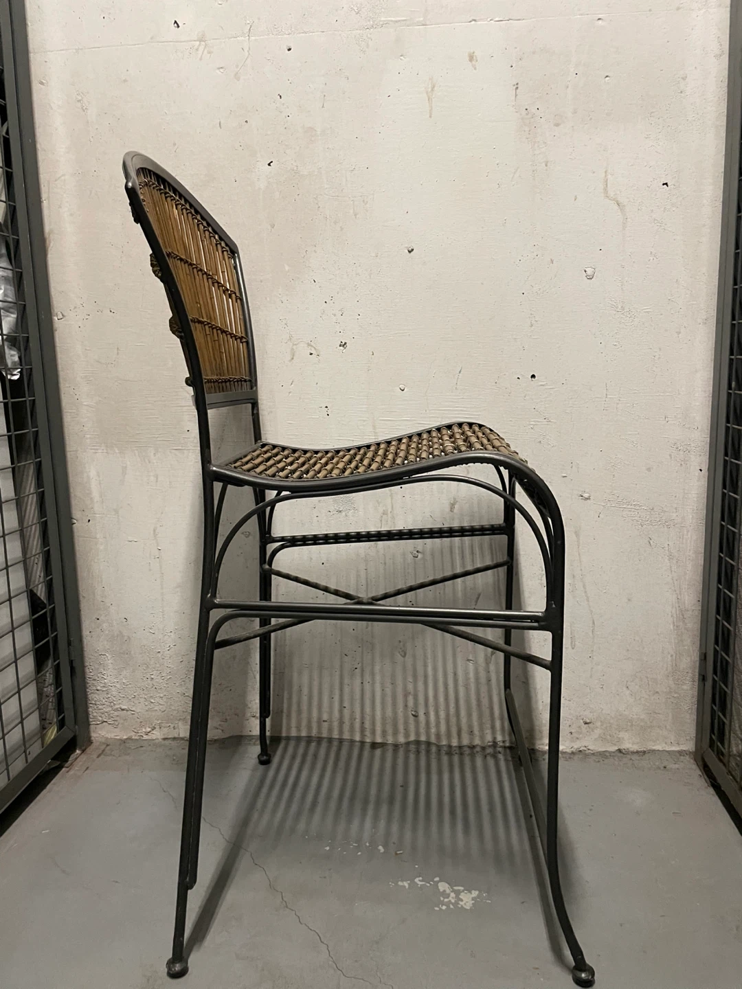 Wicker and Metal Bar Stool - photo 2