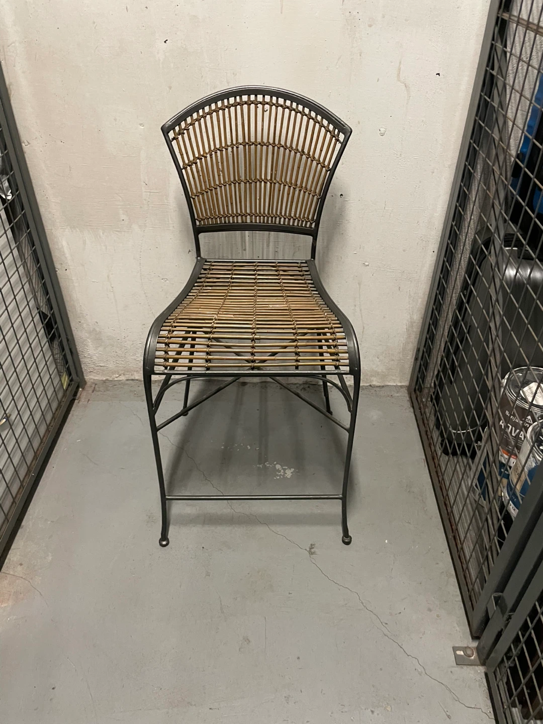 Wicker and Metal Bar Stool - photo 3