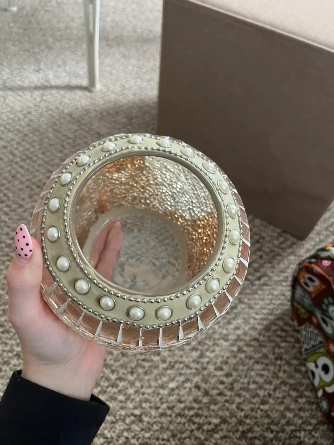 Mosaic Glass Candle Holder image indicator(2)