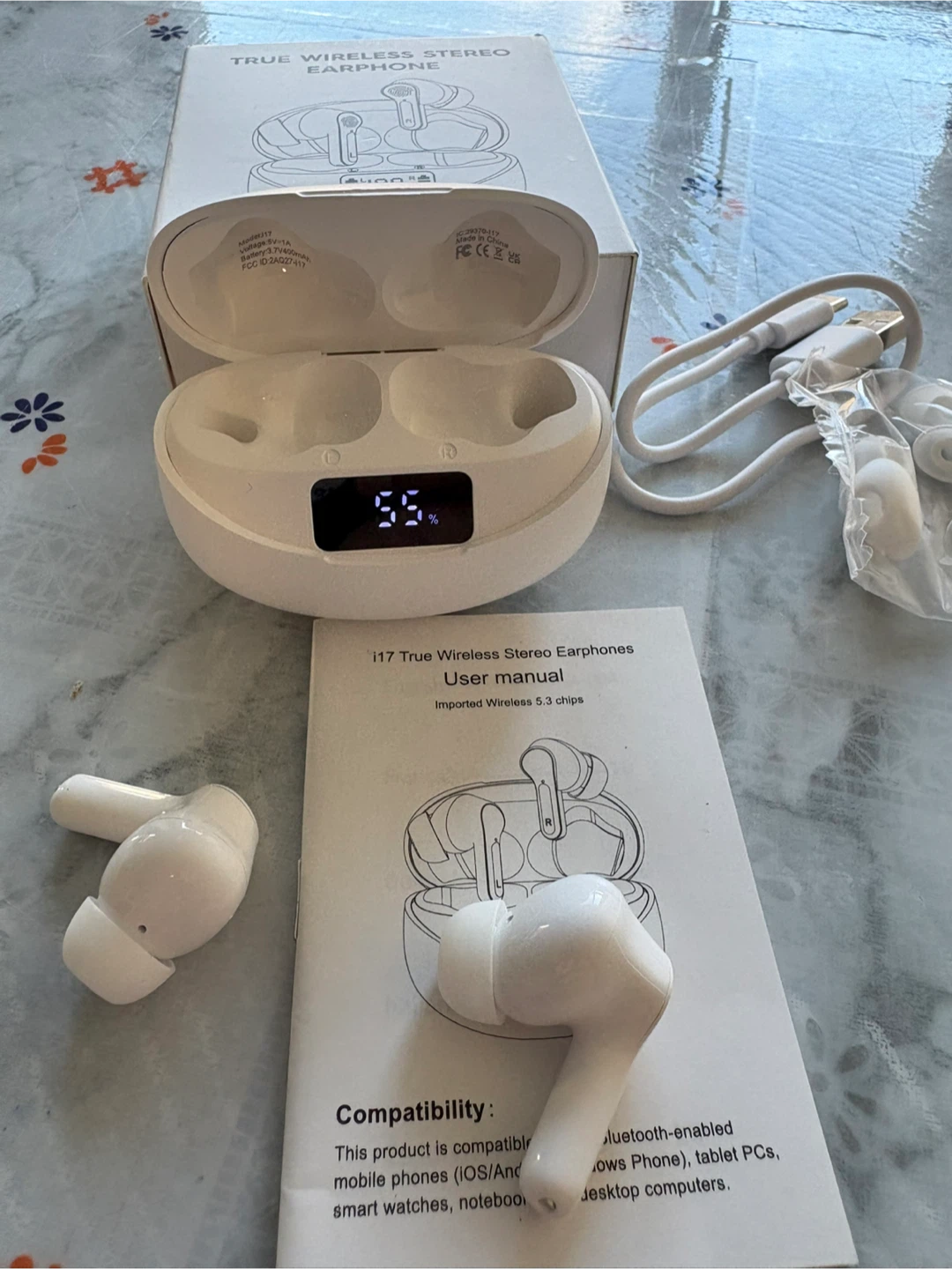 i17 True Wireless Stereo Earphones  – Brand New - photo 3