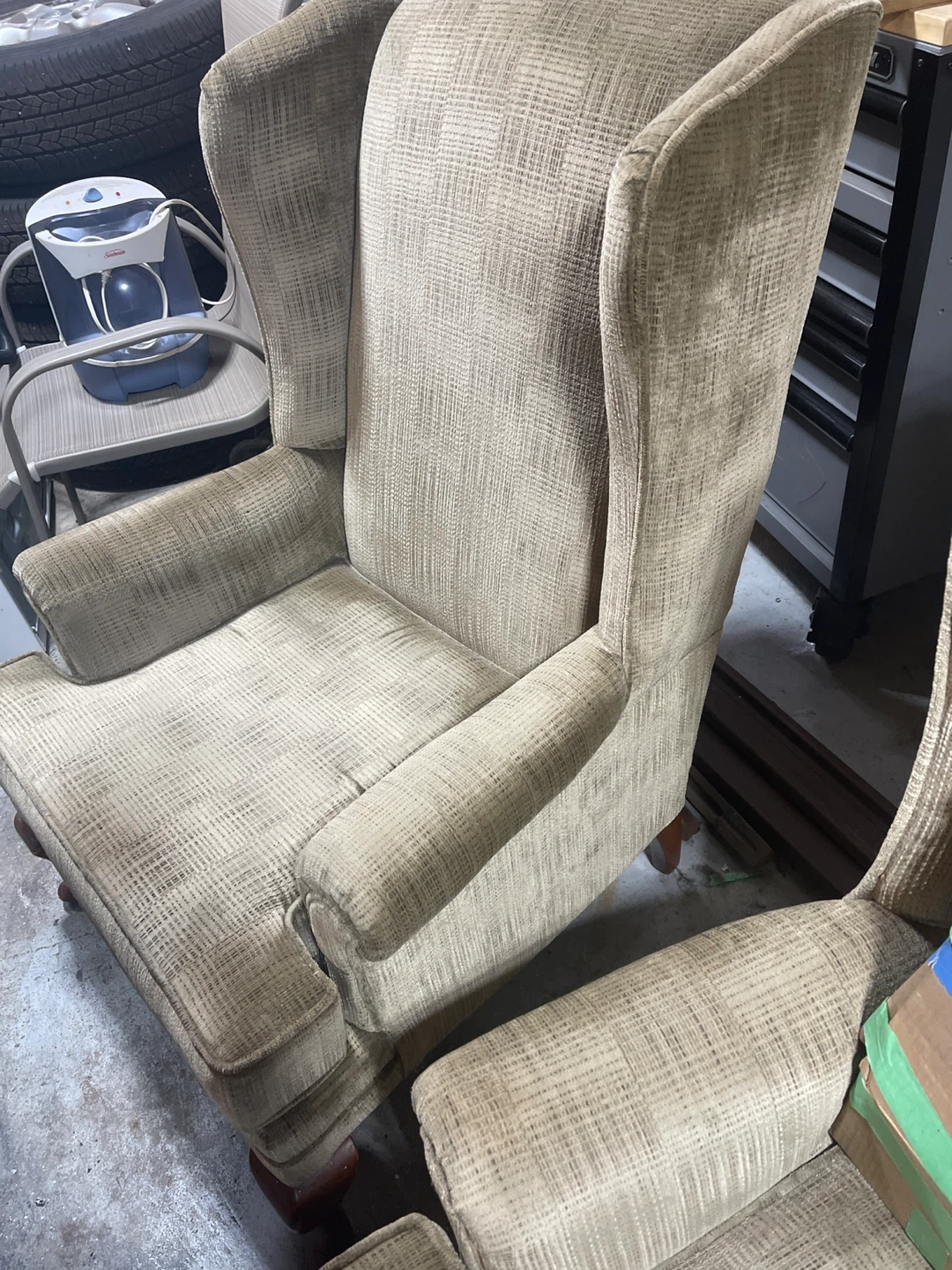 Wingback Armchair - Beige 2 - photo 3