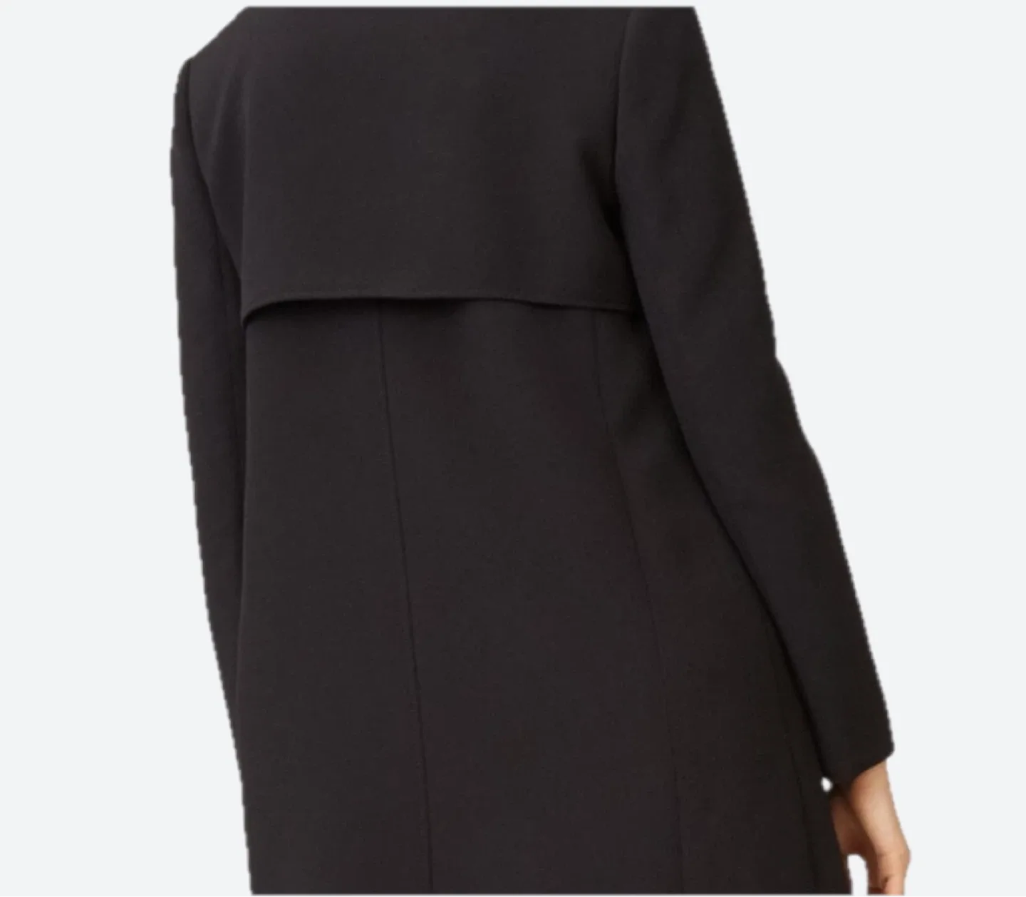 Club Monaco Roenna Collarless Black Trench image indicator(4)