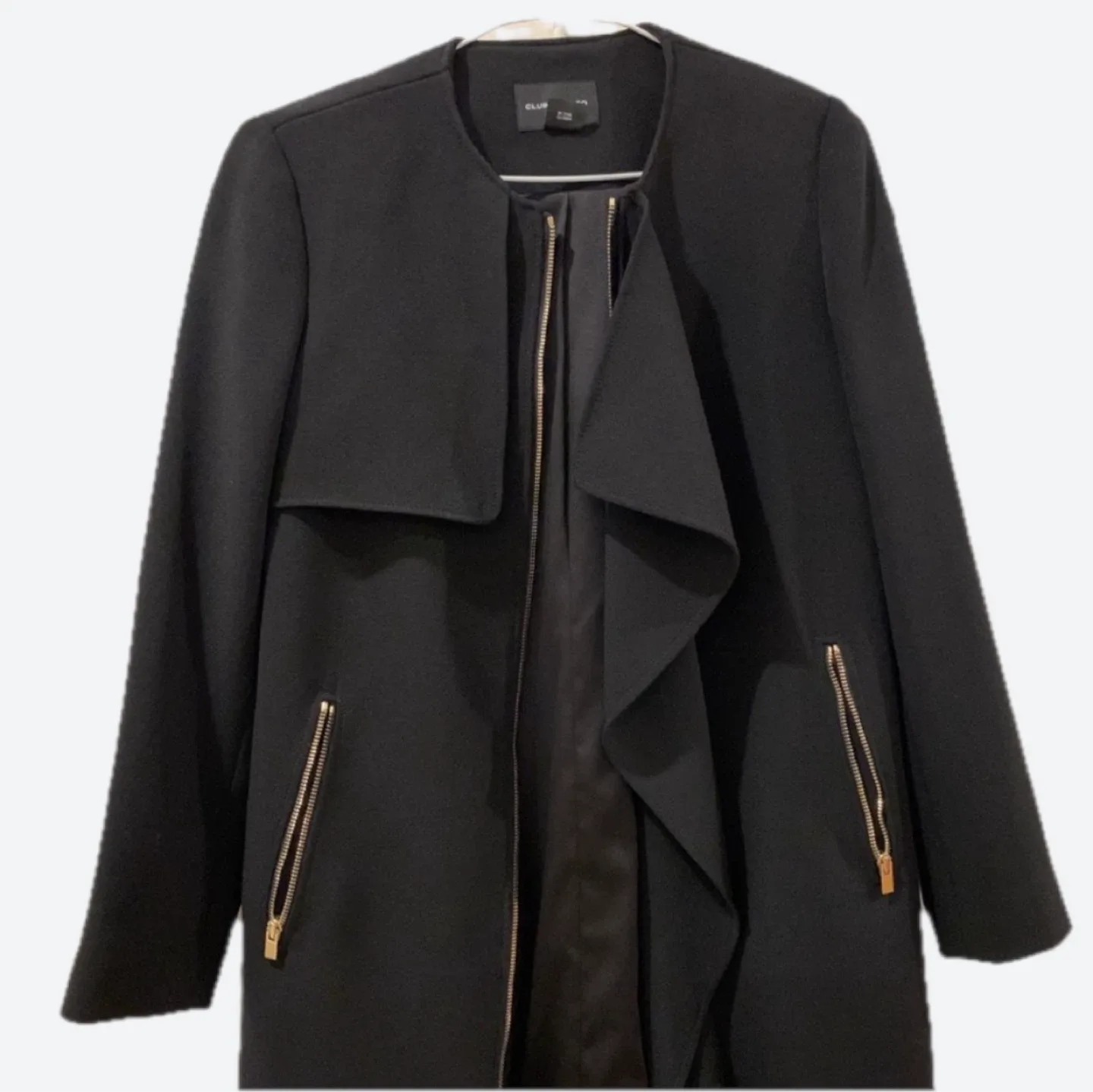 Club Monaco Roenna Collarless Black Trench image indicator(5)
