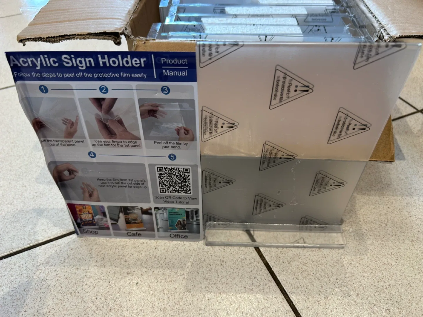 Acrylic Sign Holder 4x6, 12 Pack - New in Box! image indicator(4)