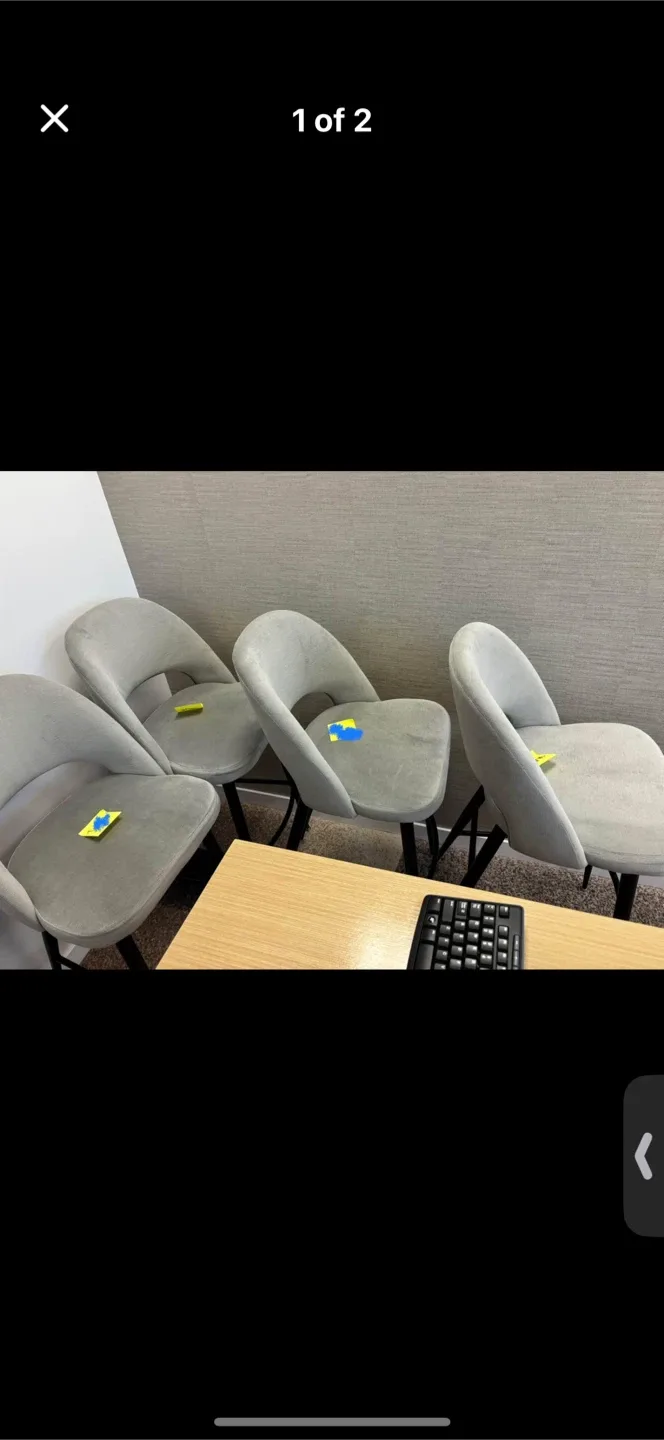 X4 a set commercial grade Grey Bar chairs image indicator(2)