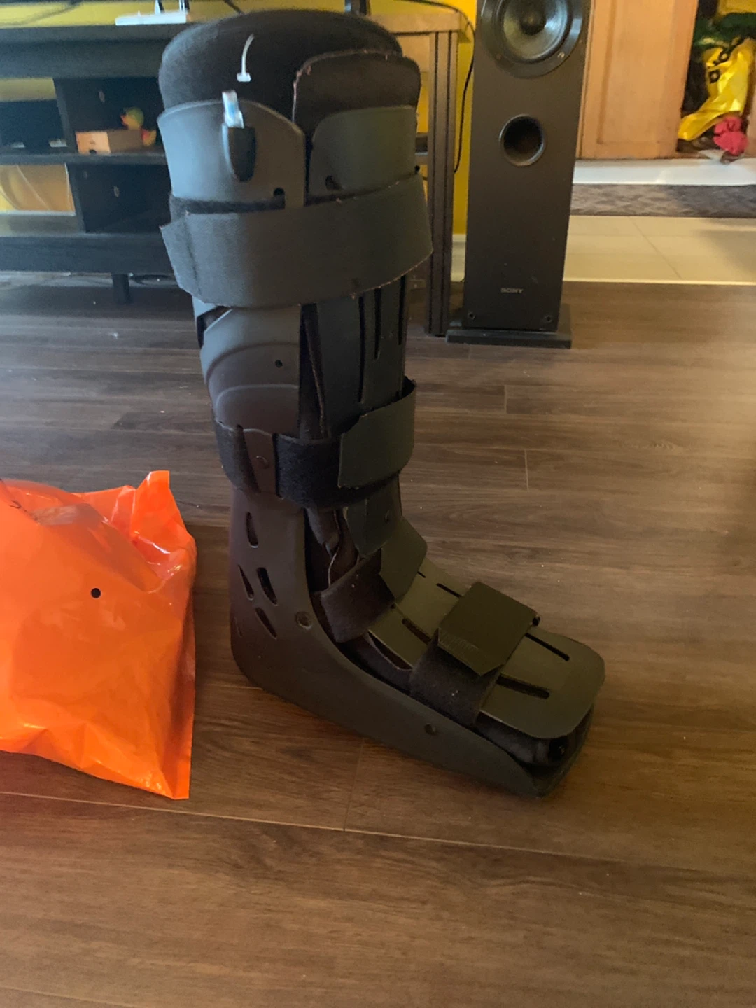 Black Medical Walking Boot