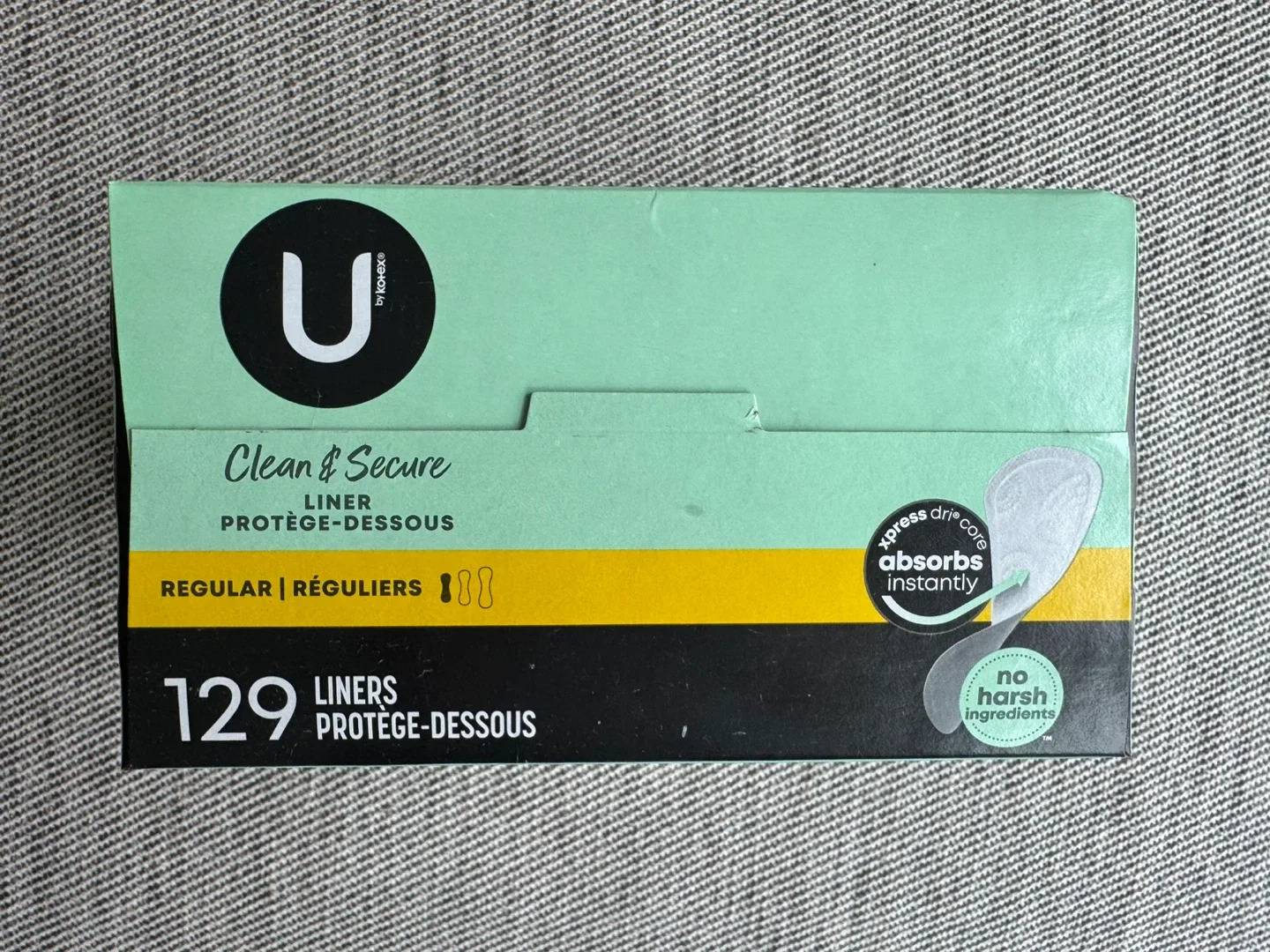 U by Kotex Clean & Secure Liners (129 count, sealed) image indicator(2)