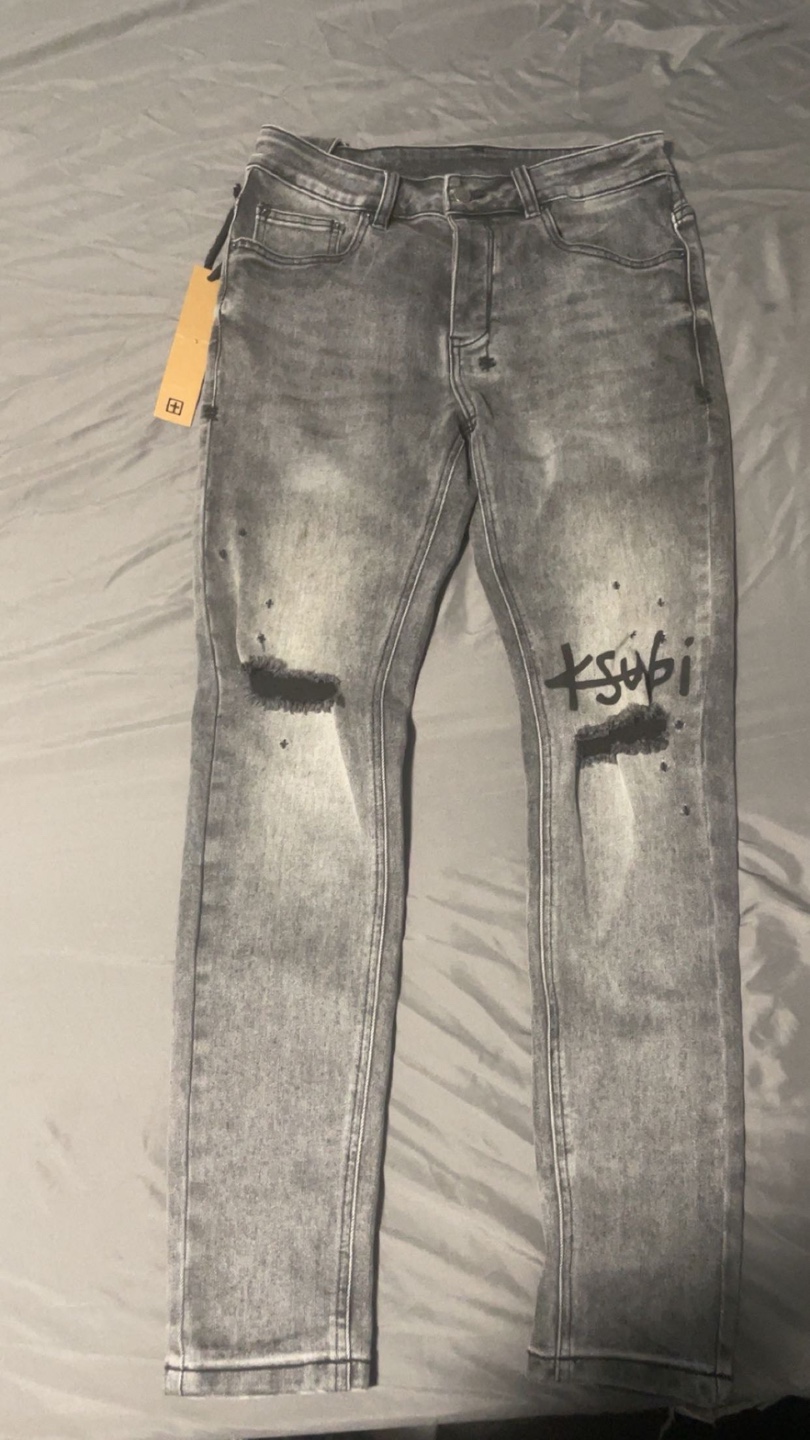 Ksubi Grey Distressed Jeans