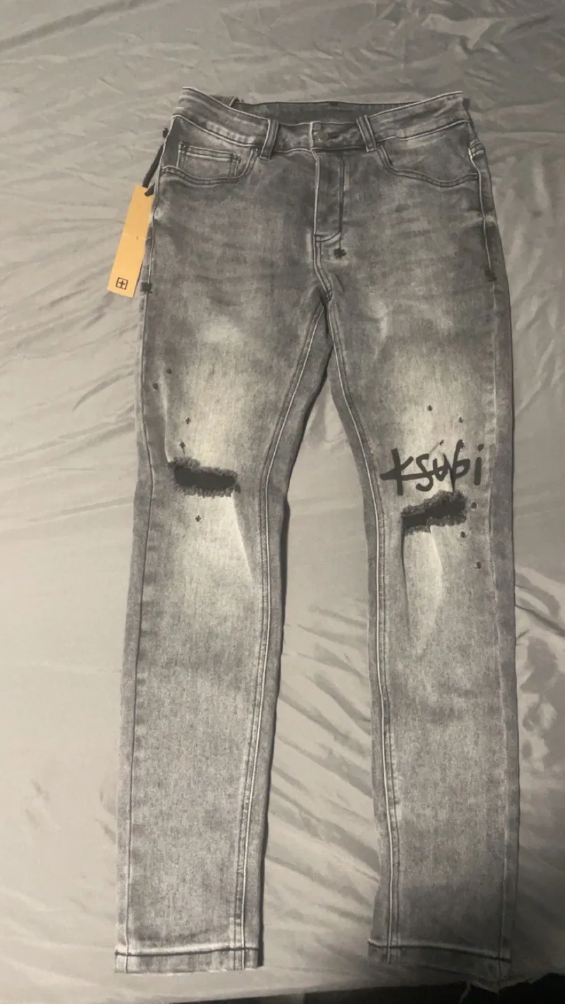 Ksubi Grey Distressed Jeans thumbnail