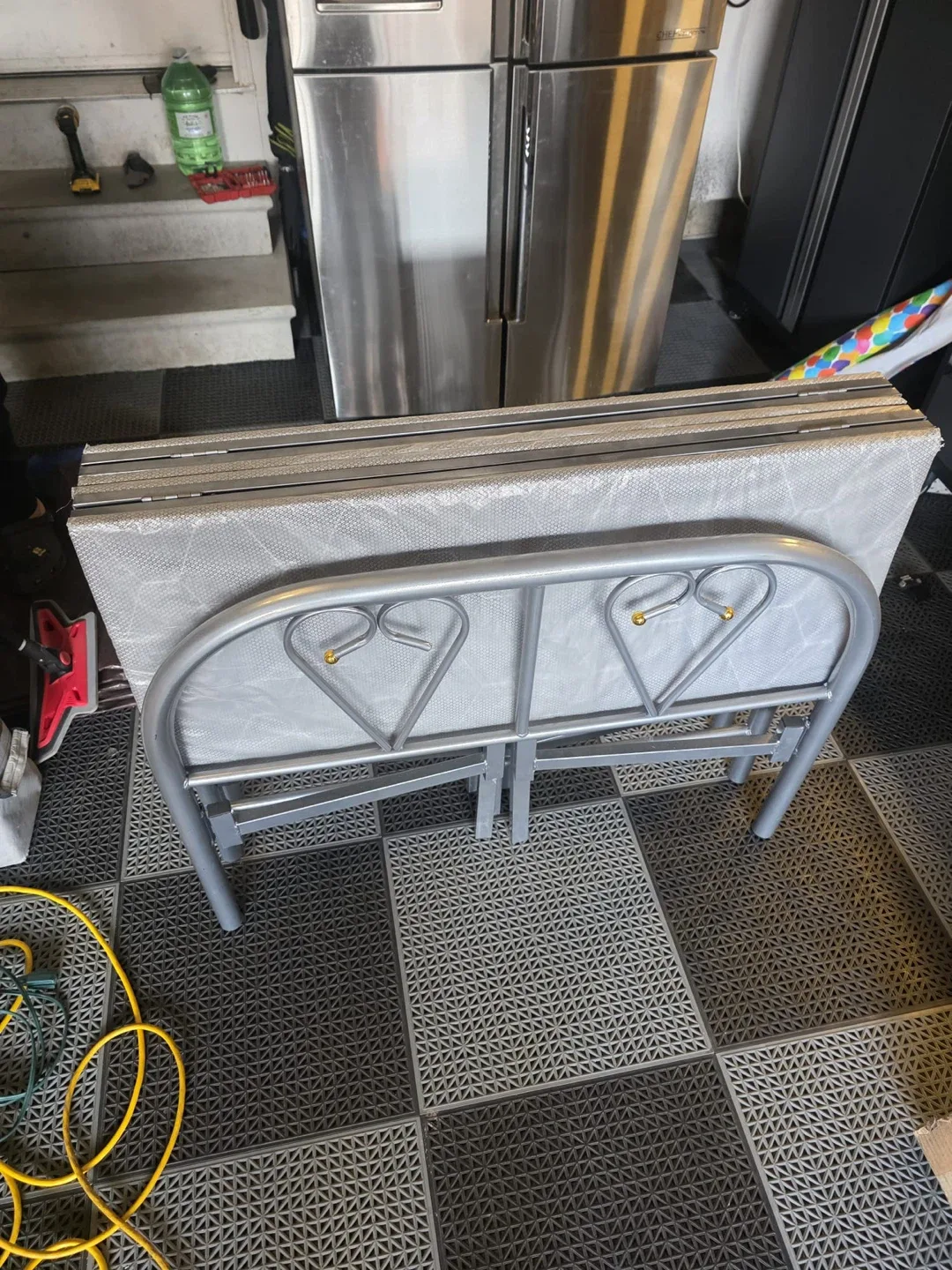 Folding Bed Frame with Mattress image indicator(2)