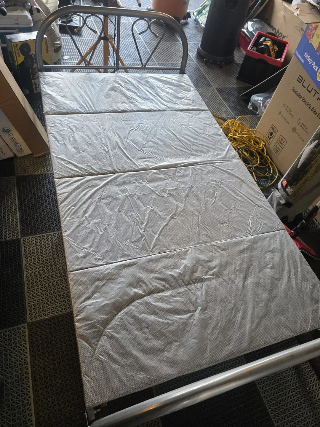 Folding Bed Frame with Mattress