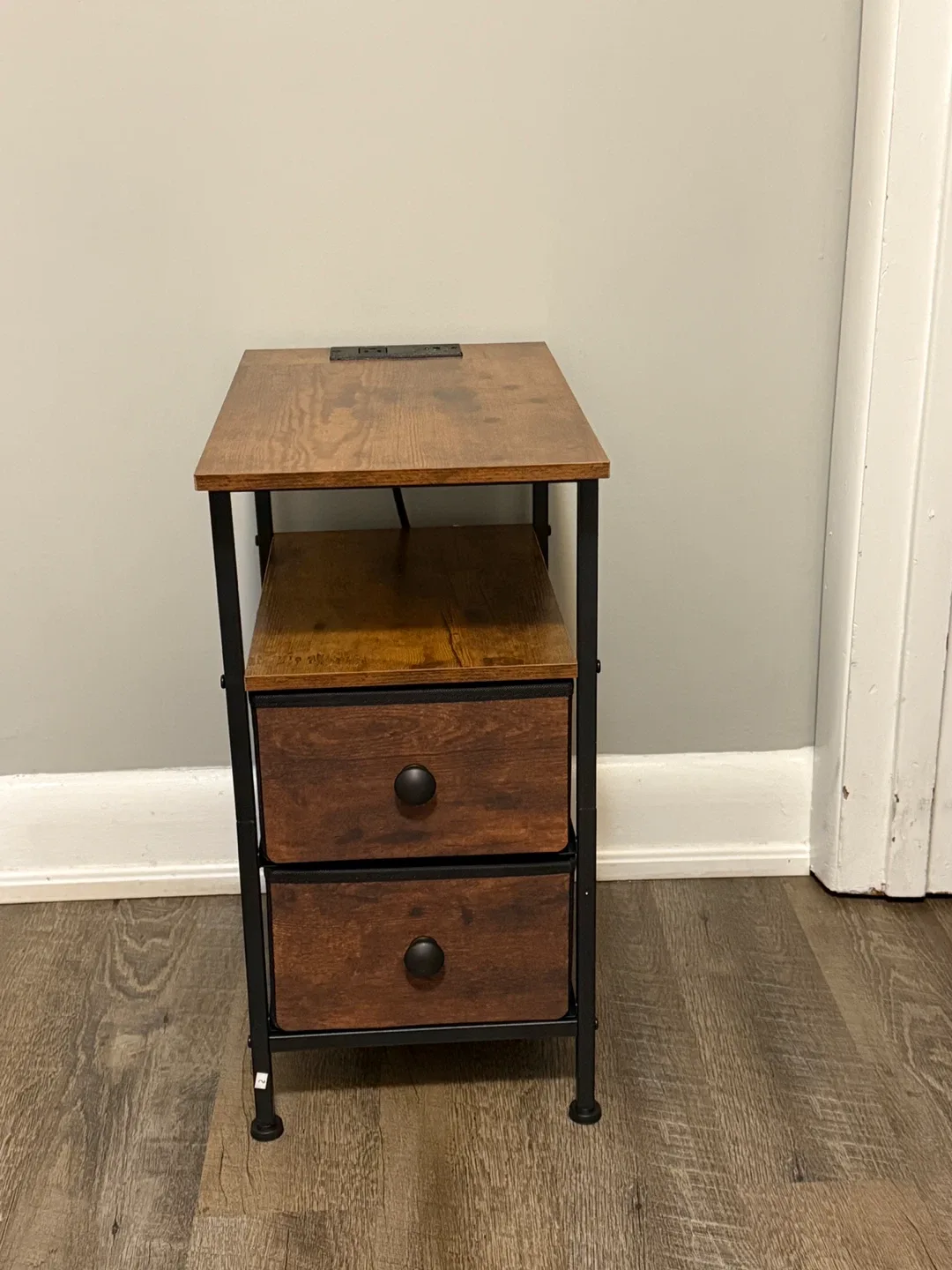 End Table with Charging Station & Fabric Drawers image indicator(6)