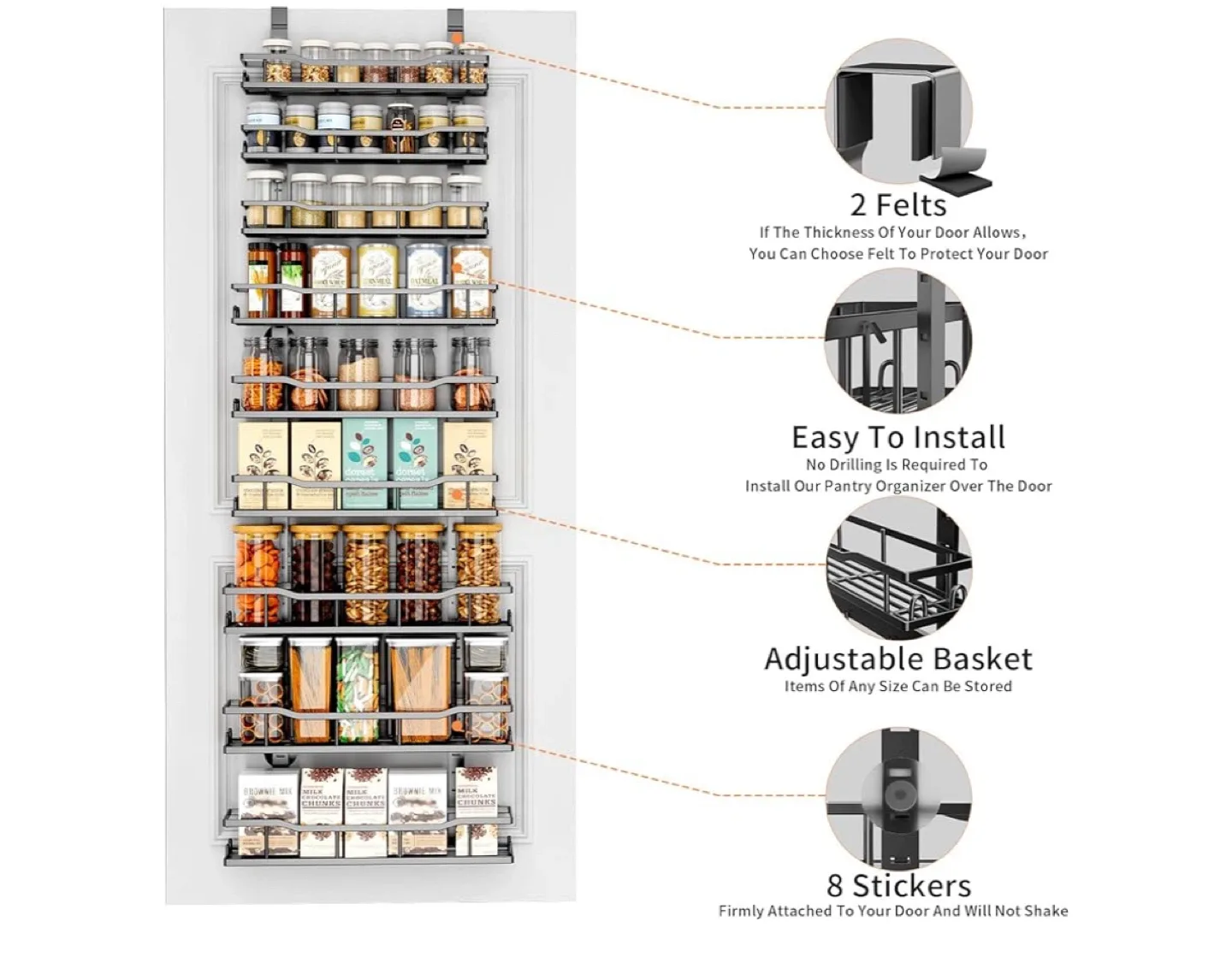 9-Tier Over The Door Organizer - Black image indicator(2)