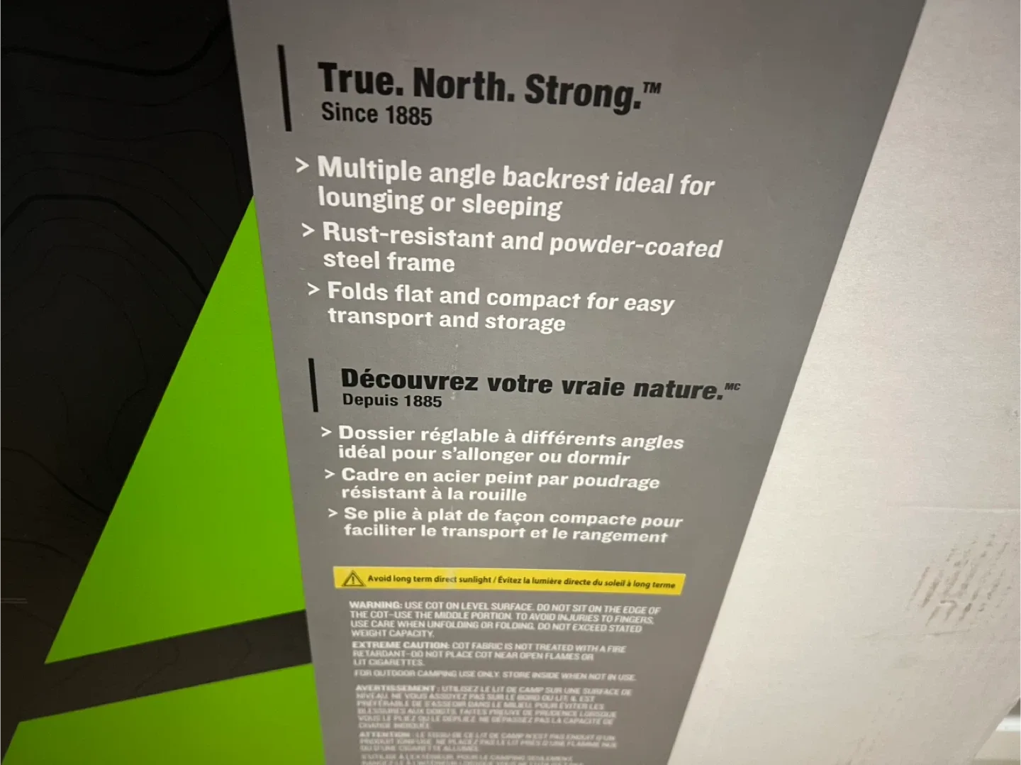 Woods portable cot or lounge bed, BRAND NEW image indicator(7)