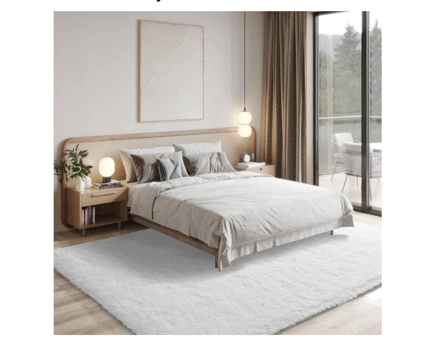 Fluffy White Area Rug - Soft & Skin Friendly
